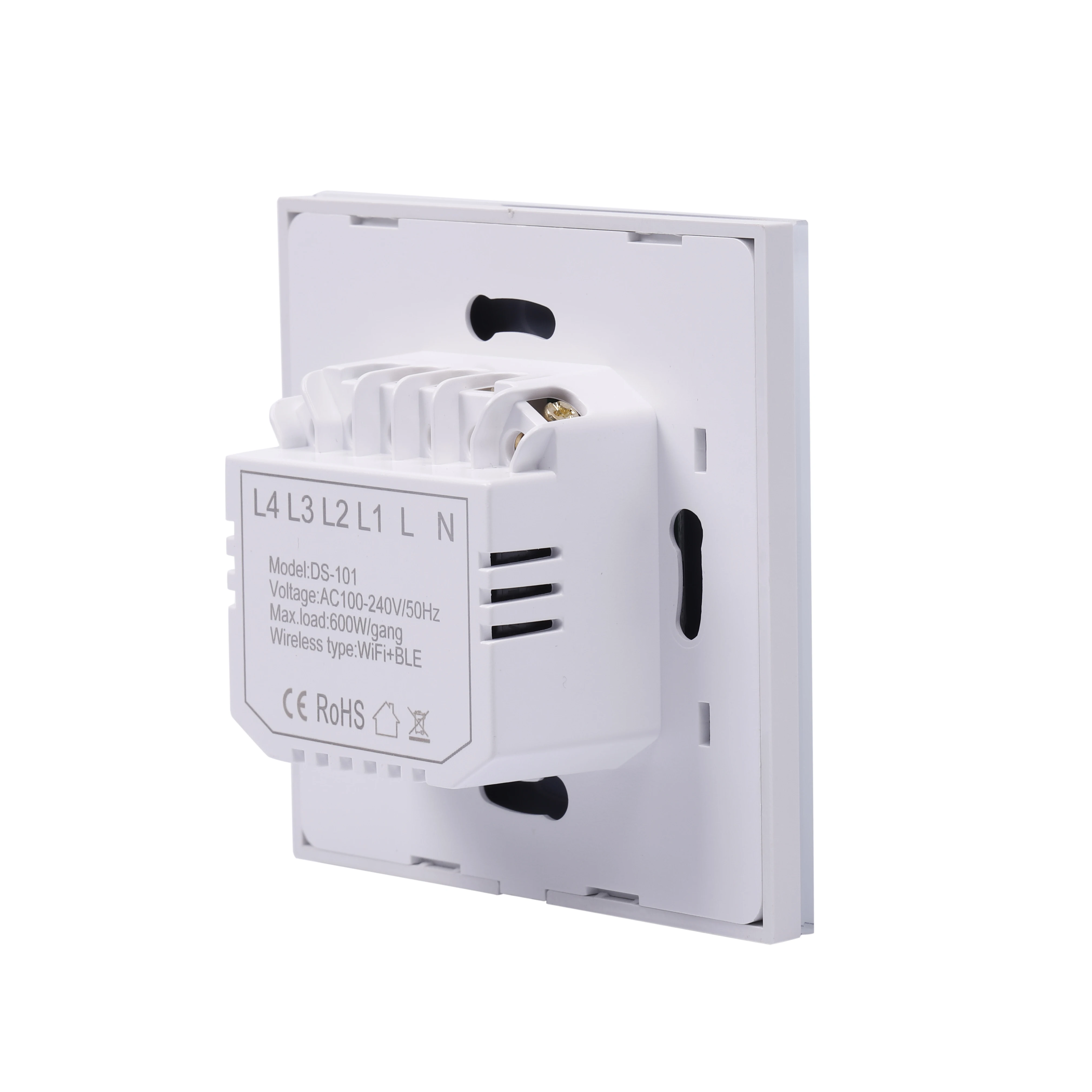 Tuya light 2 Gang 2000W smart life home light wall touch switch wifi uk glass panels wifi switch controller