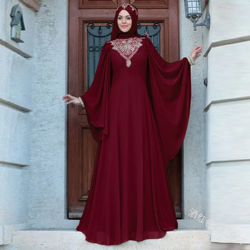 Best Seller Maxi Long Sleeve Middle East Arabic Islamic skill Clothing Robe Women Modest abaya women muslim dress