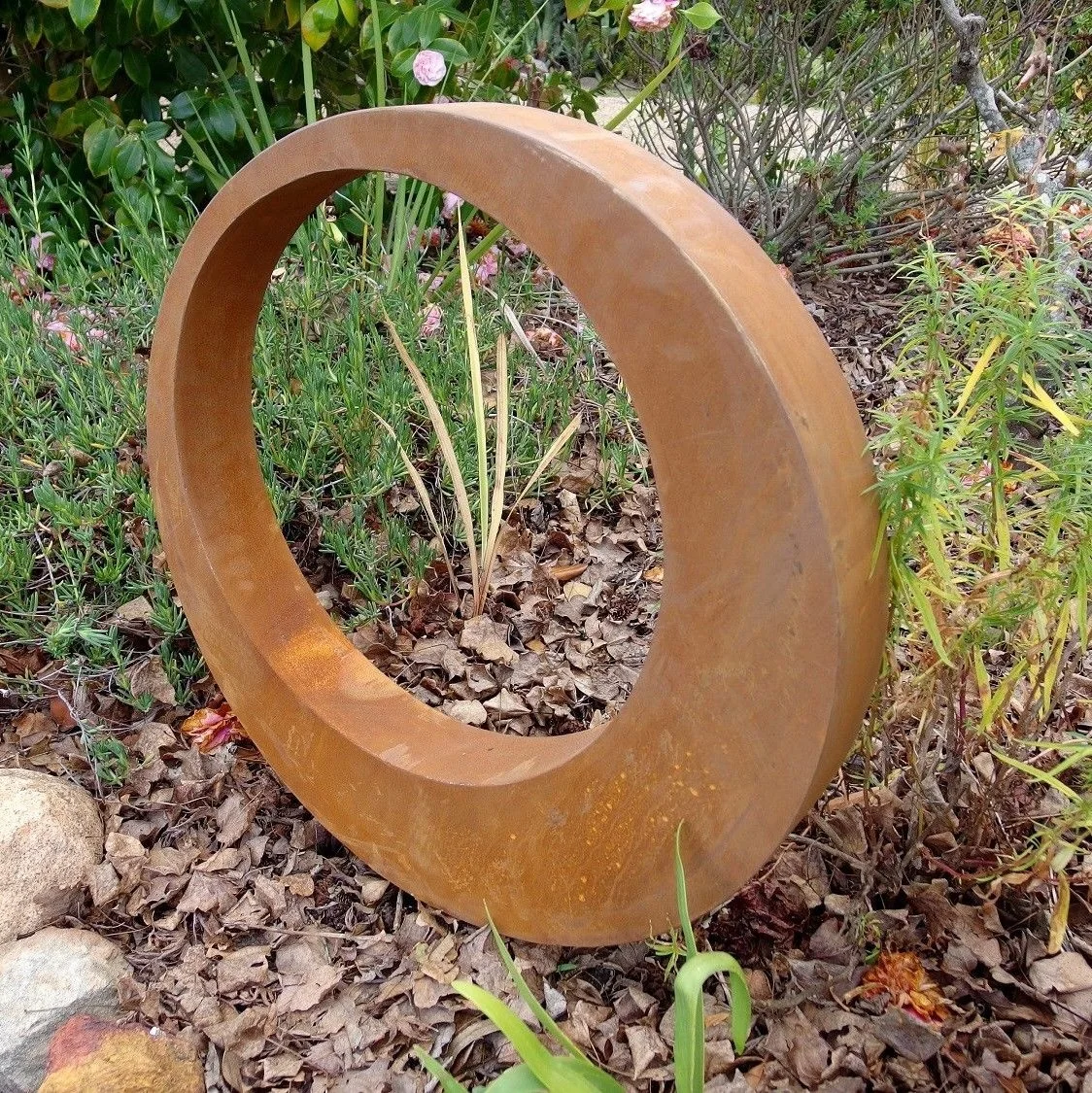Keenhai Decorative Solid Rusty Corten Steel Sculpture For Garden Outdoor