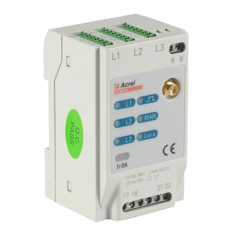 Acrel AEW100-D160R CE 470MHz Wireless temp monitor 3 Phase Energy Power Meter With Cts Piercing Connect