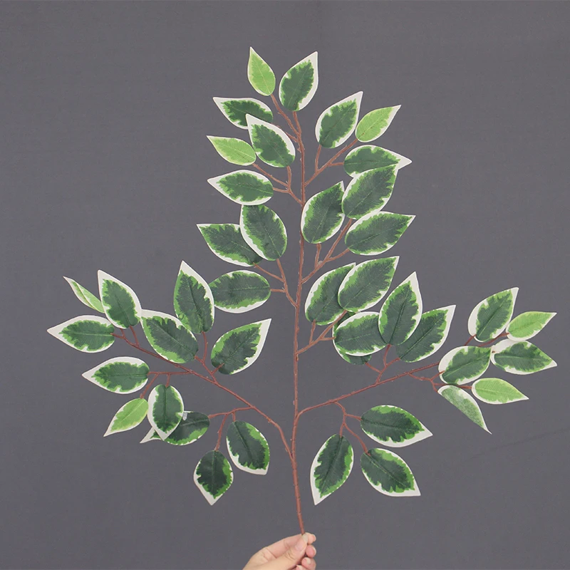 Yiwu factory high quality factory decorative artificial ficus branches and leaves