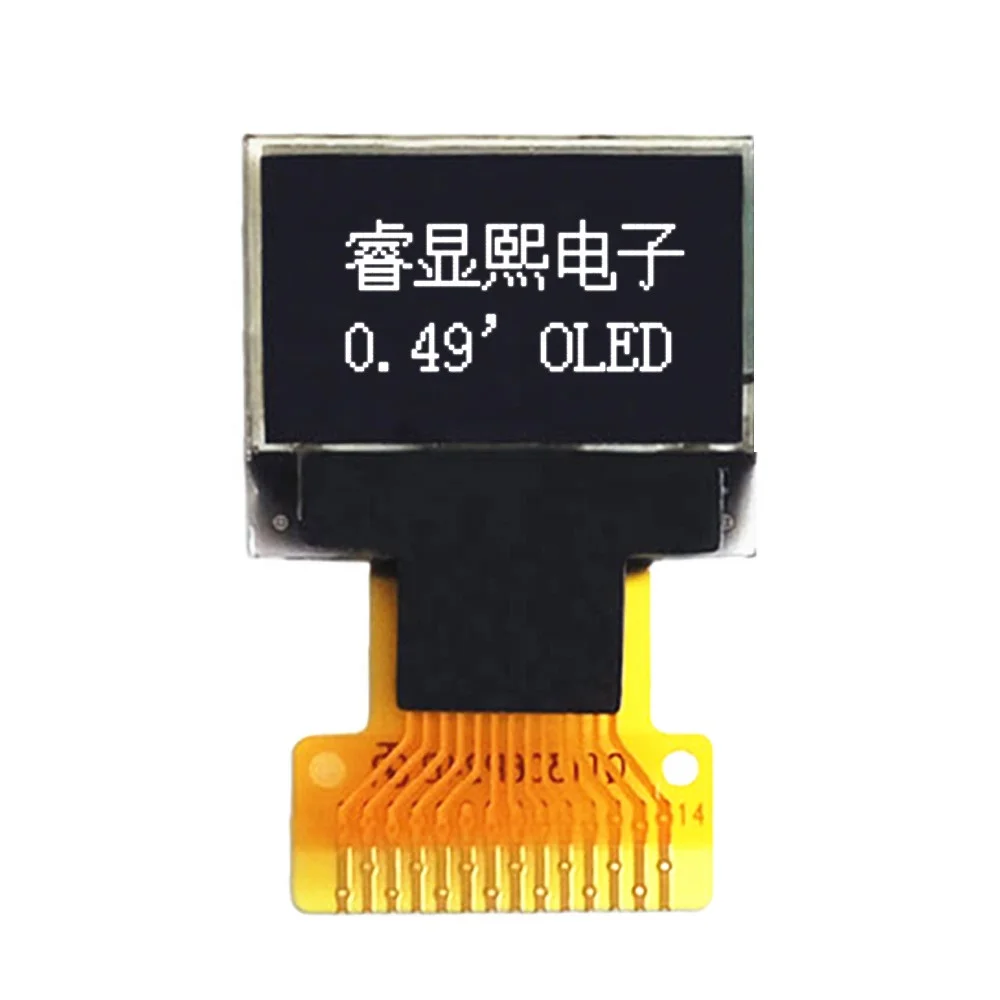 0.49 Inch White Micro OLED Display Screen 64x32 Pixels SSD1306 Driver LCD DIsplay Module