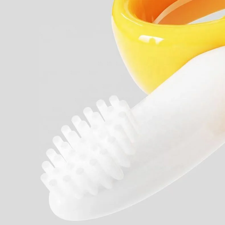 New Design Banana Shaped Silicone Baby Teeth Chew Toy Soothing Teeth During Teething Period Baby Teether