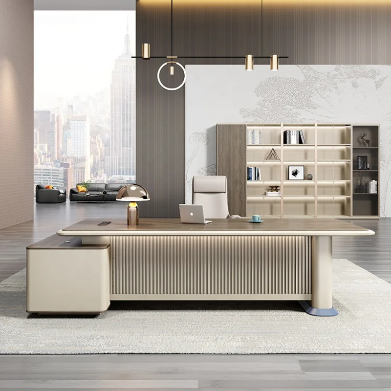 Hot Sale Office L Shaped Boss Desk Executive Office Furniture Durable High-end Modern Desk