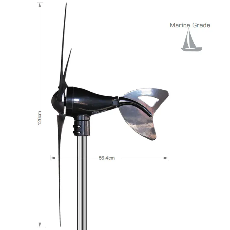 Voltage Wind Turbine MPPT Internal Wind Generator New Arrival 400W 500W Dual 12V and 24V CE White Noise Generator 1.2M 2years