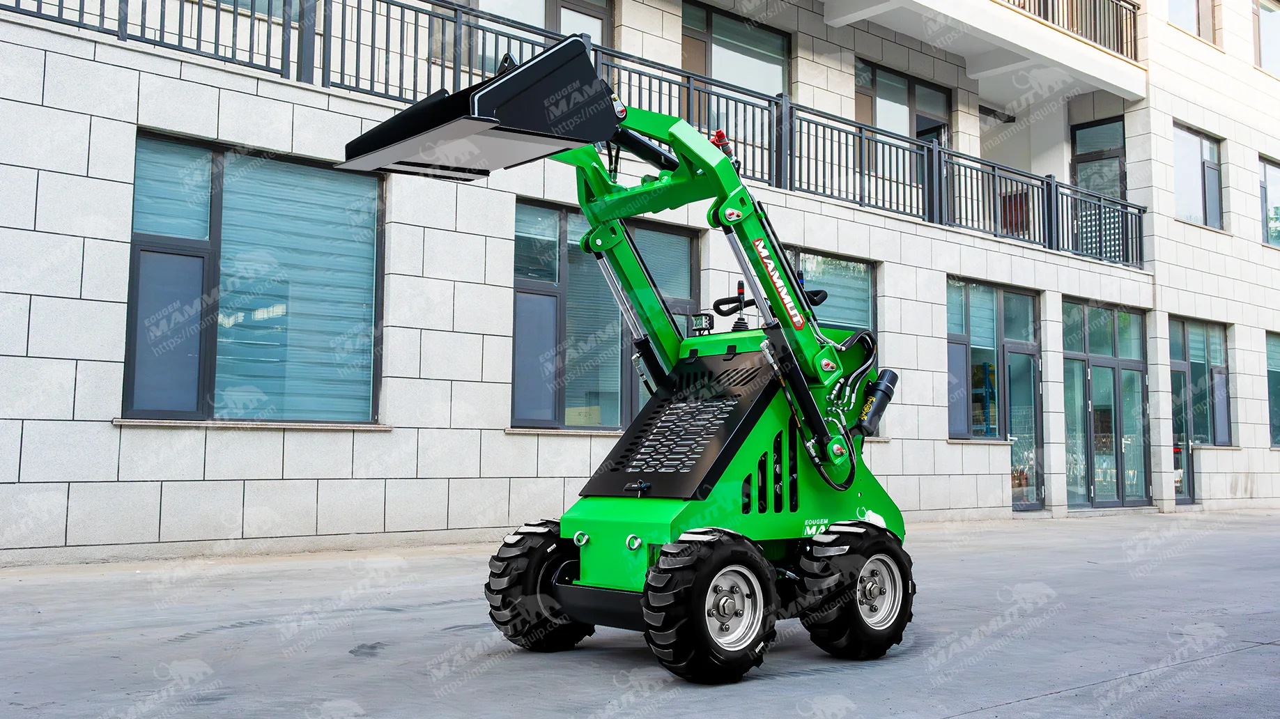 Landscape mini skid EPA OJ65-W 1ton power rake attachments China skidsteer compact skid steer loader