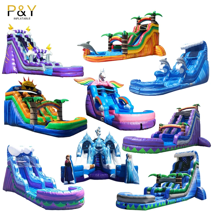 Большой надувной замок с бассейном для взрослых