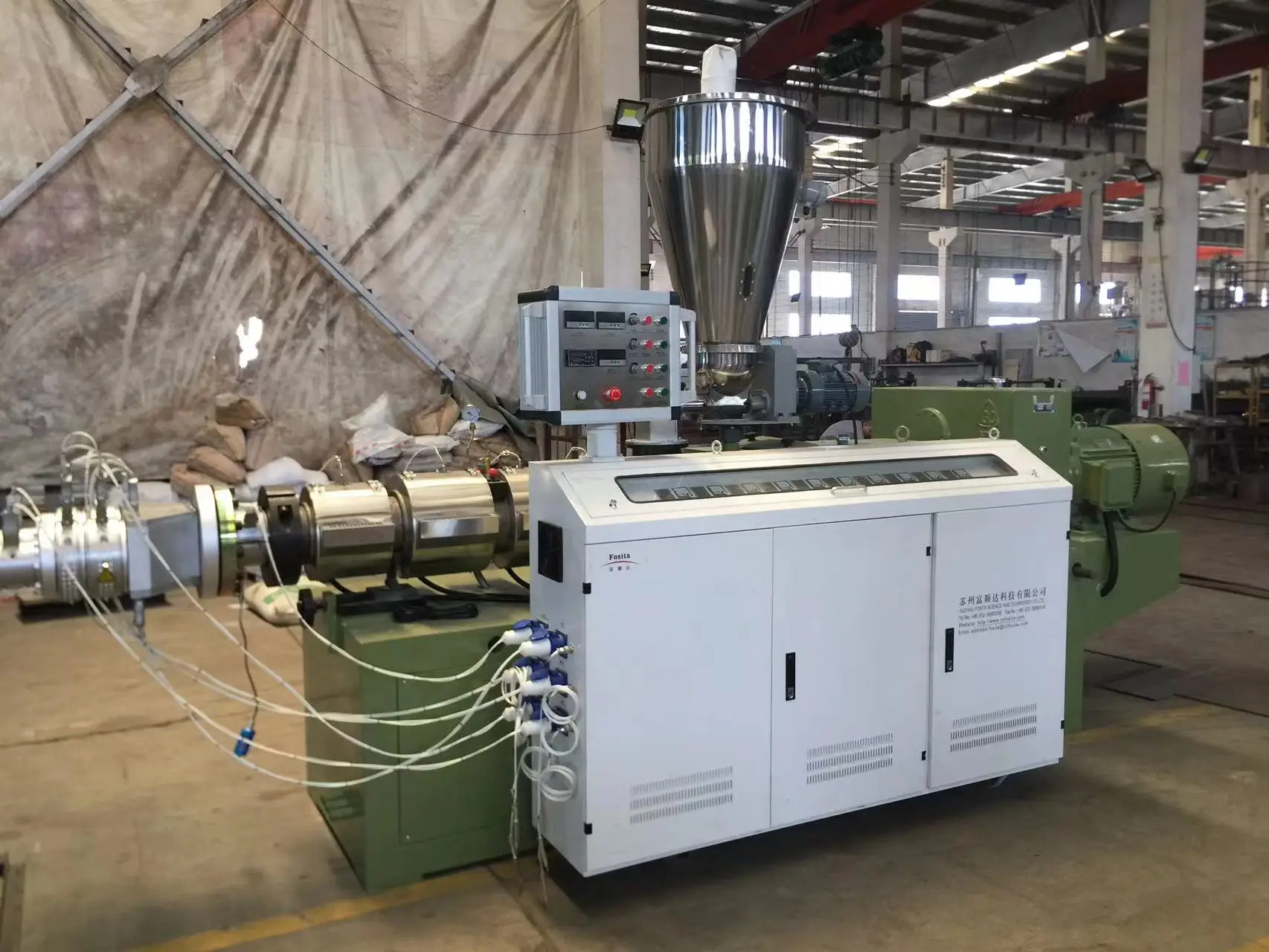 Fosita 16-32mm Two Cavity  PVC Plastic Electric Conduit Pipe Extrusion Making Machine Fully Automatic