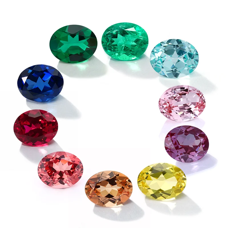 Starsgem 4*6 ~ 10*12 мм овальной формы оптовая продажа свободный синтетический красивый лабораторный драгоценный камень рубиновый сапфир изготовление ювелирных изделий