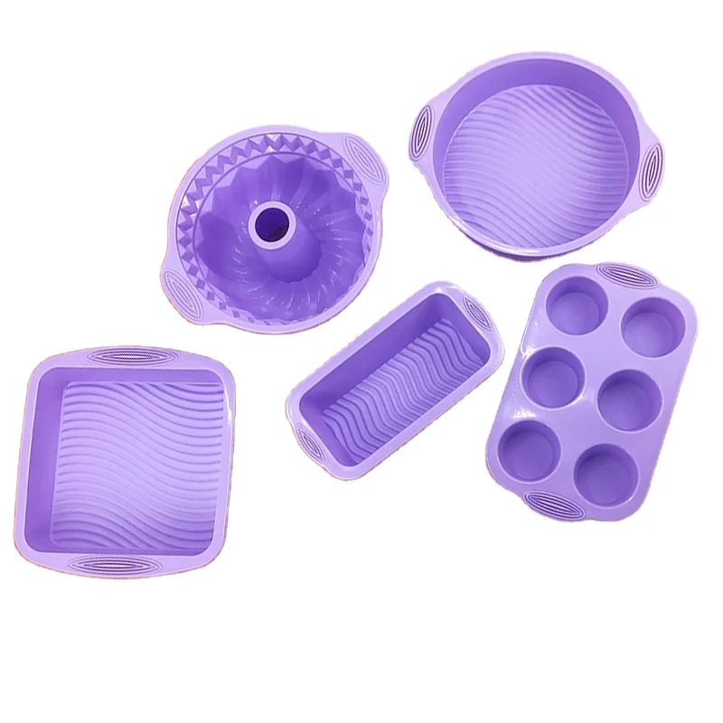 Hot Sale 6 pcs Silicone Cake Baking Molds DIY Silicone Cake Molds Set