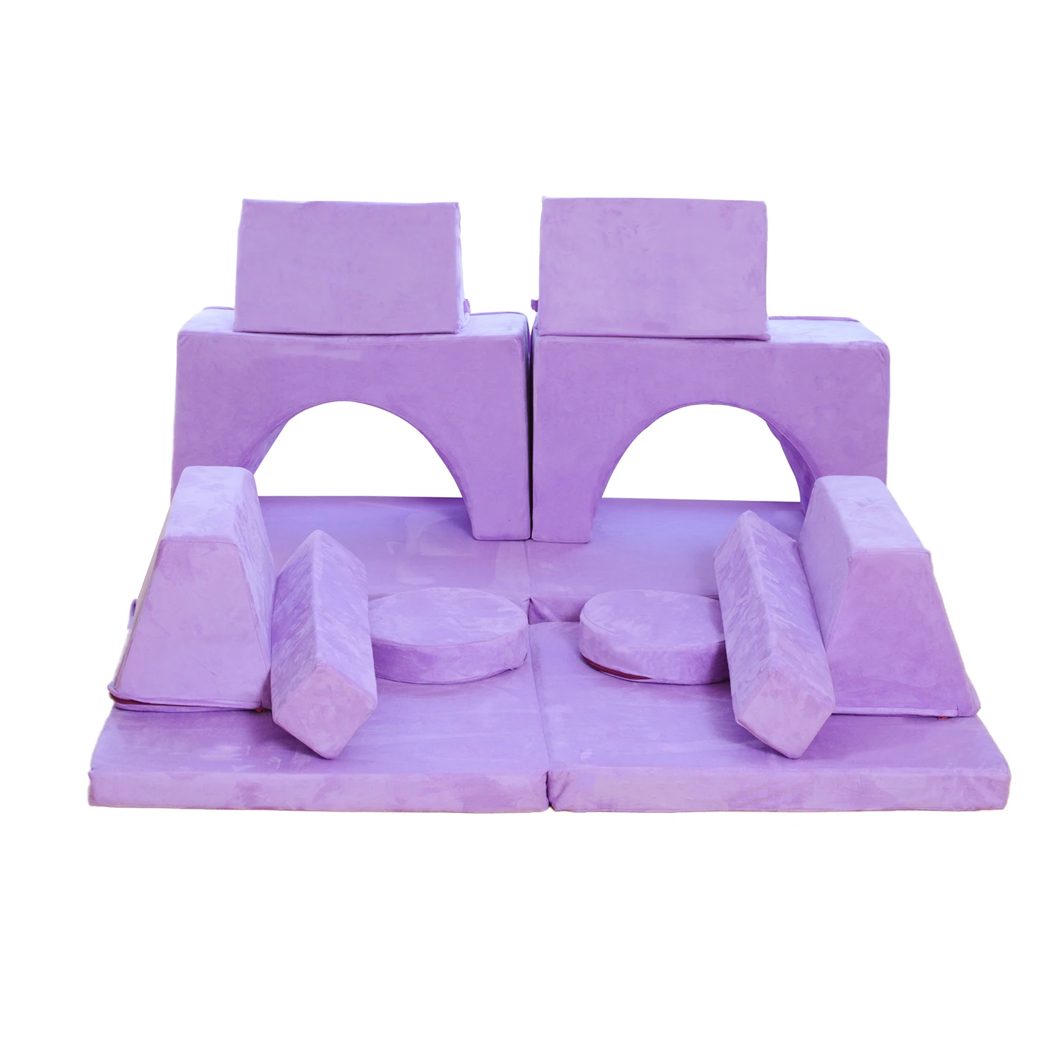 Kids elasticity floor pu foam fort comfortable touch leather couch cover floor modular play nugget couch for children