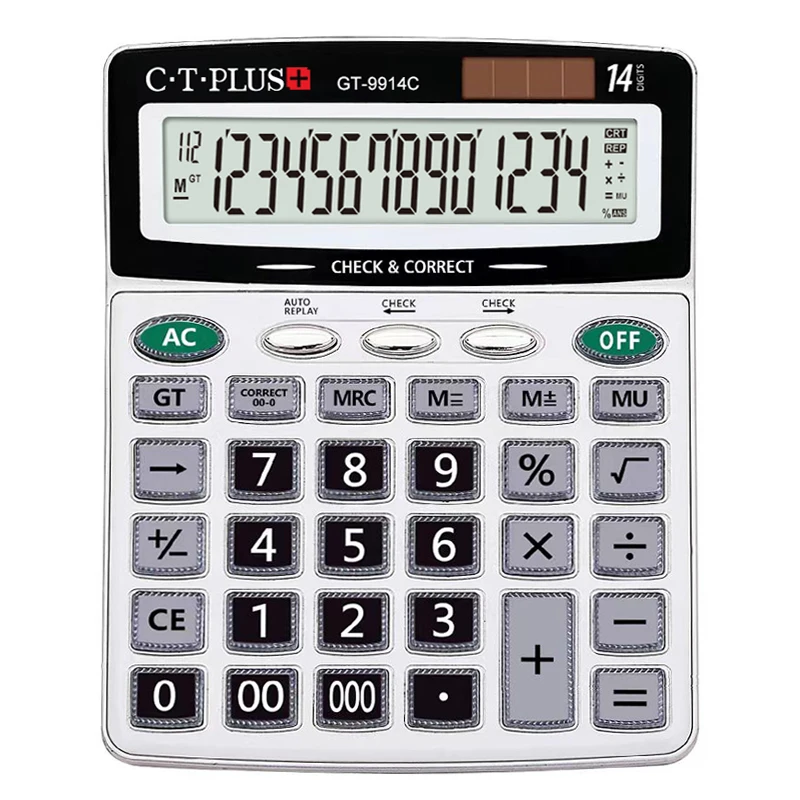New Technique Desktop Calculator 16 Digits Check and Correct Calculator Solar Business Calculator Office Custom Logo Calculadora