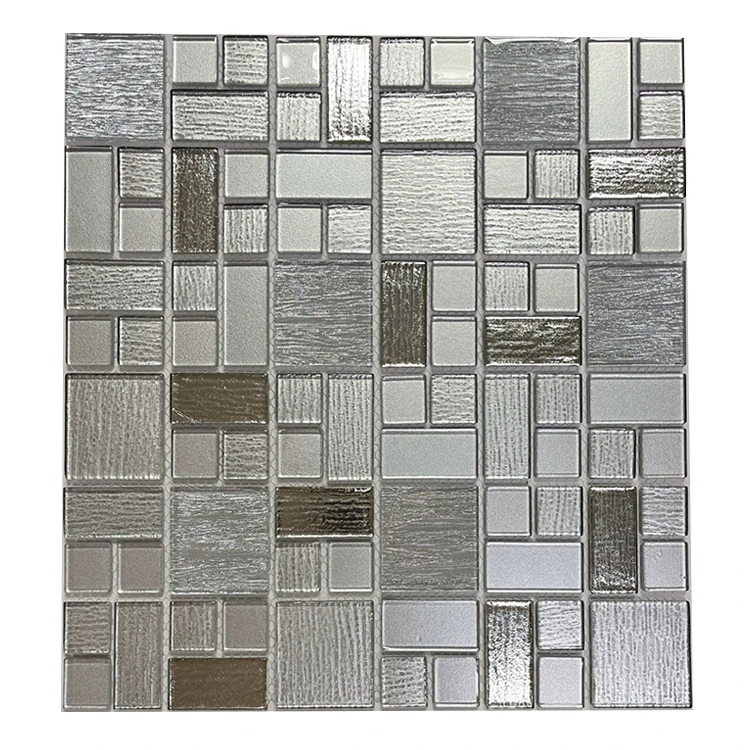 art decorative beveled mirror bohemian crystal foil glass mix diamond backsplash wall mosaic tile