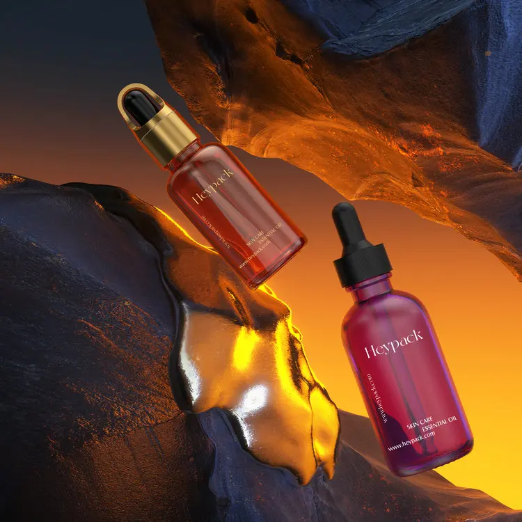 different top 30ml essential oil skincare serum glass dropper bottle