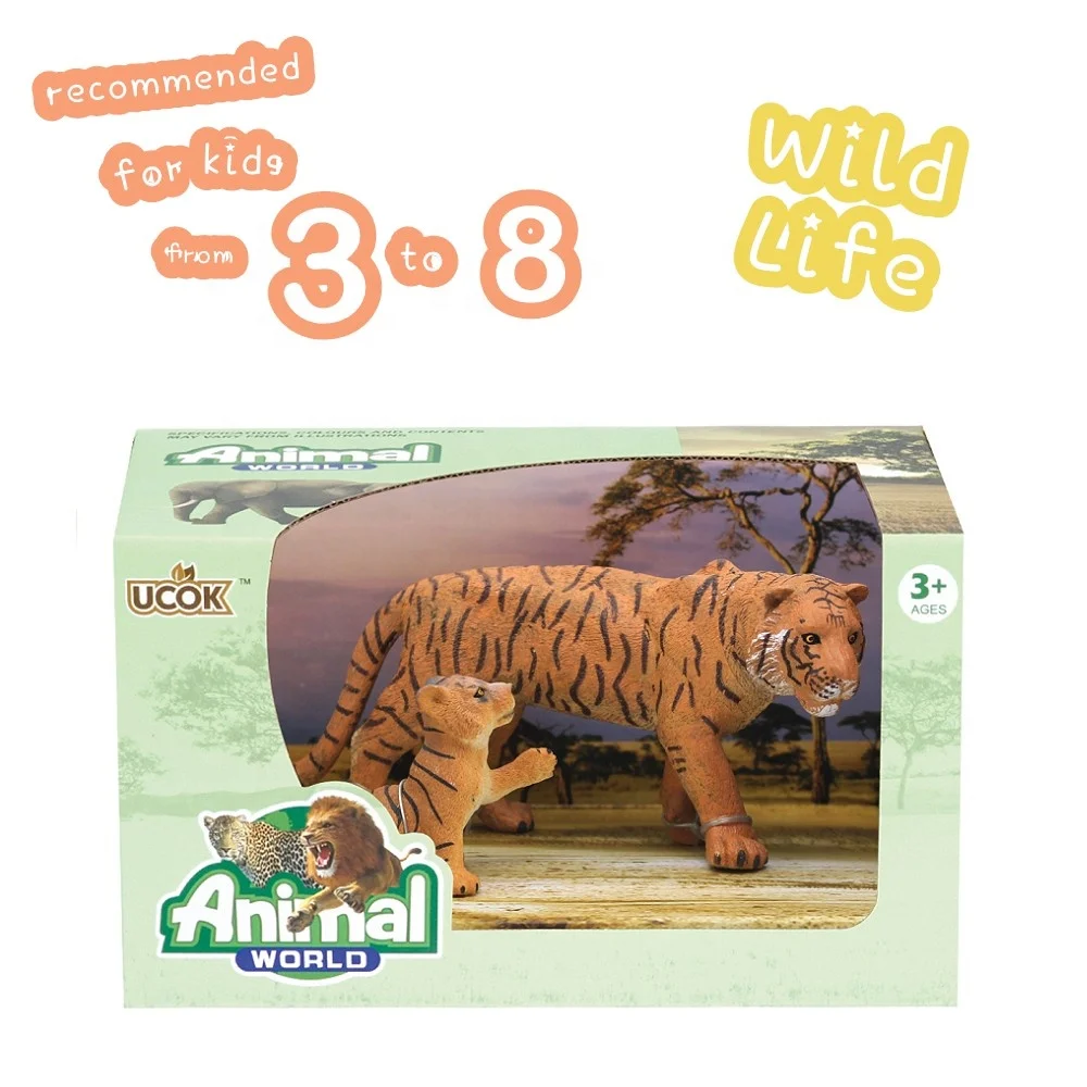 
2 Piece Safari Animals Set Zoo Animals Tiger Home decorate 