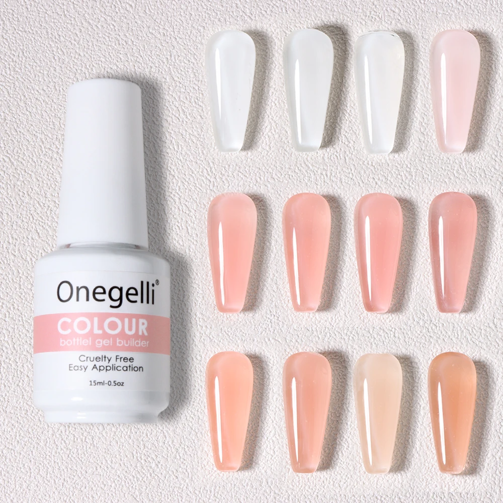 Onegelli Wholesale Fast Drying Extend Liquid  Long Wear Salon Product Gel Polish Colour Soft Gel UV Extension