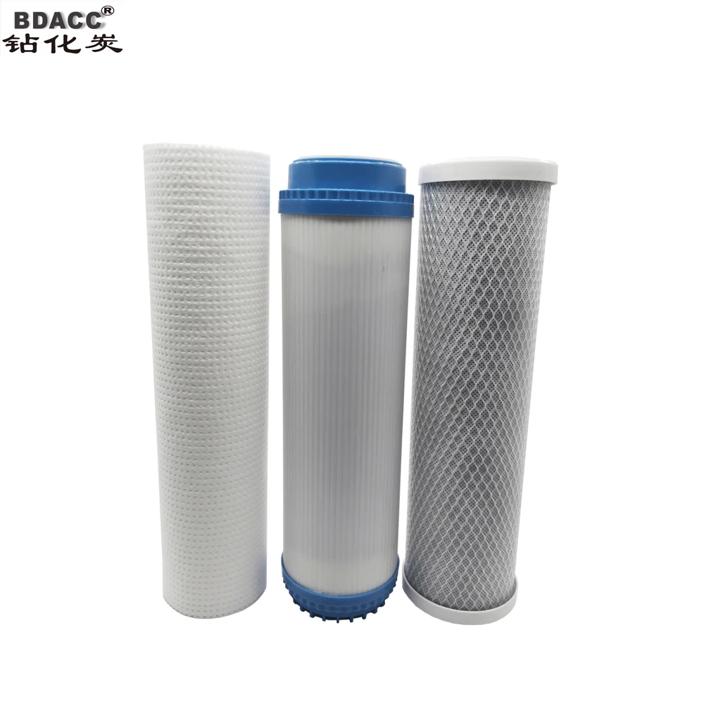 10 Inch Filter 3 Stage Water Pre-filtration PP+UDF+CTO Countertop Water Purifier Water Filters