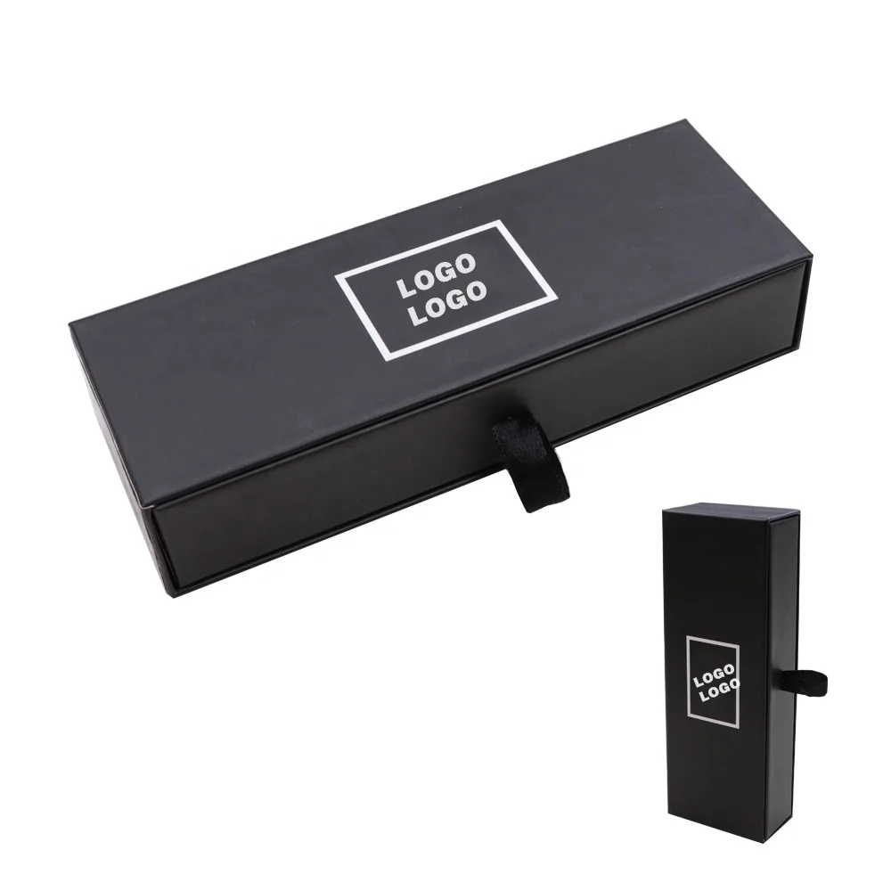 Simple kraft Side drawer box paper box for glasses of Customized size and Color with Logo printed