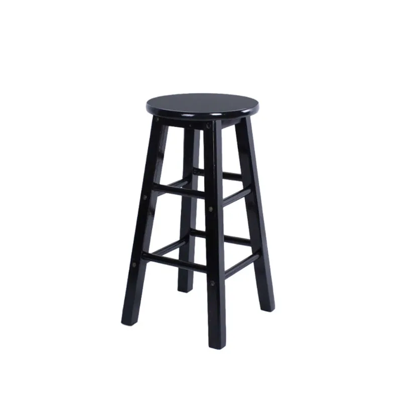 Customize Size&Logo Bar Counter Stool Ash Solid Wood Modern Stool for Kitchen Round Dining Chairs Bar Furniture