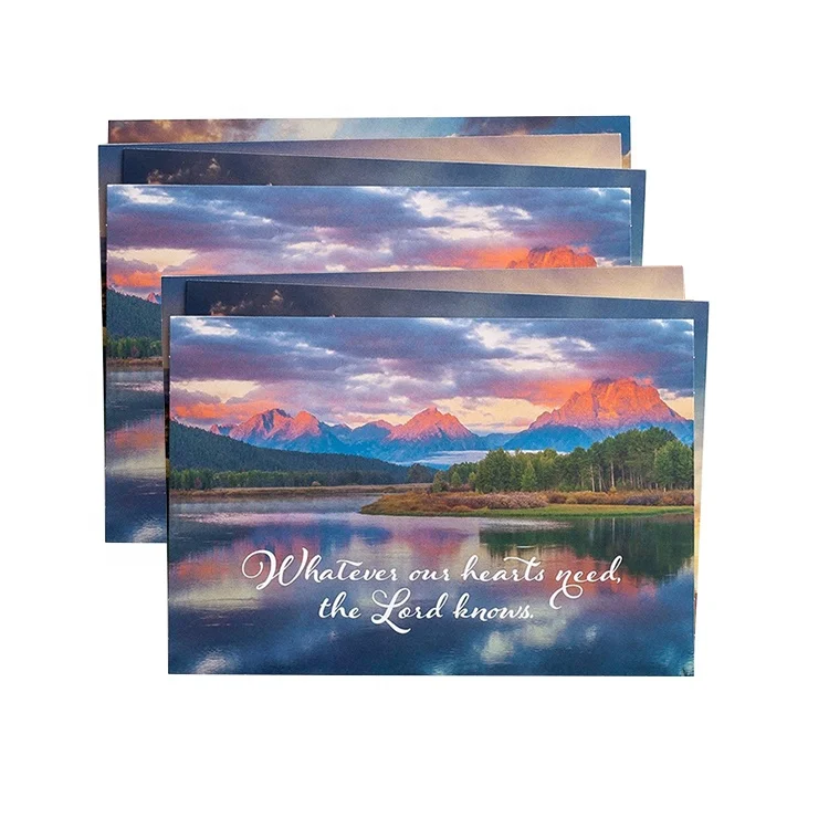 Hot Wholesale Customized Design Print Prayer Cards Custom Christian Church Bible Catholic Daily Prayers Card Printing