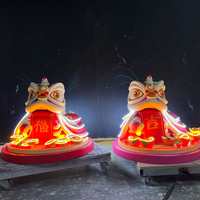 Pop Art Cute Cartoon Elephant Fiberglass  Figurine  For Decoration of The Shopping Mall Building Square