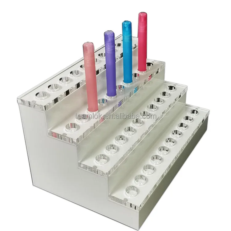 Custom cosmetic display stand 5ml 10ml 15ml 20ml 30ml 50ml 100ml perfume essential oil bottle acrylic display stands