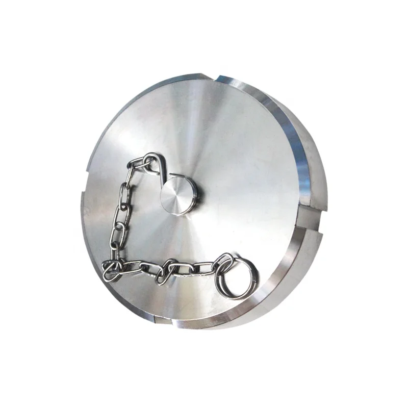 Aohoy 304 ss304 Sanitary Stainless Steel inox sms din 13rbn blank Blind Nut union with chain