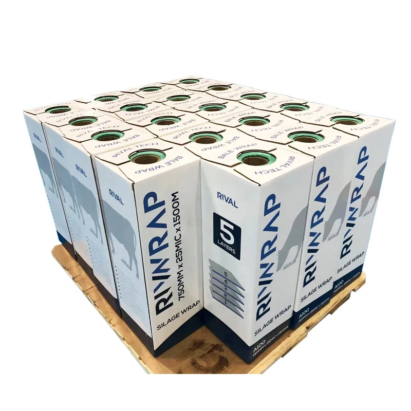 Good Quality 5 Layer Silage Wrap Film Black/Green/White/blue Silage Bale Wrap Stretch Film