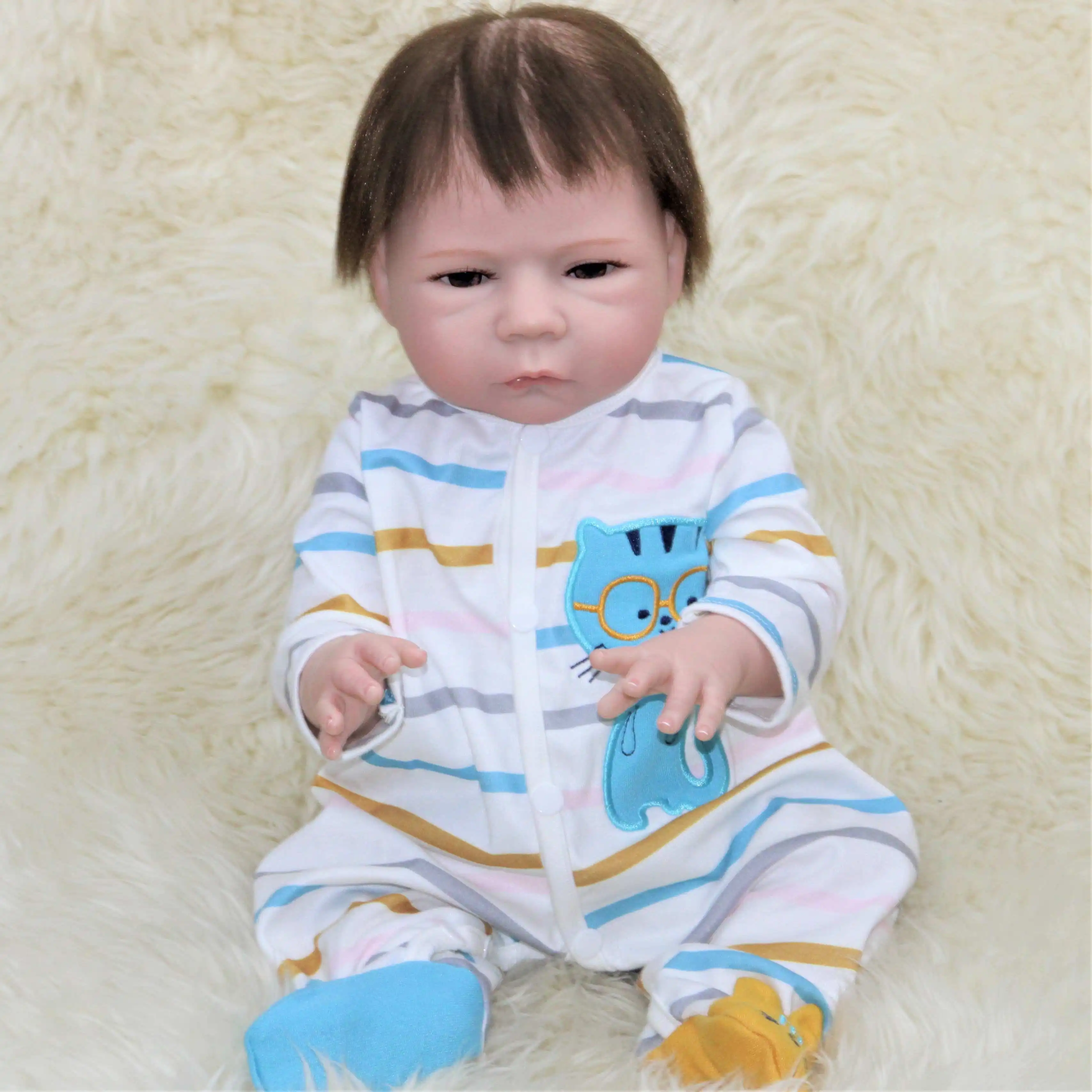 Sell Well New Type 18 Inch Silicon Realistic Reborn Baby Dolls Vinyl Reborn doll