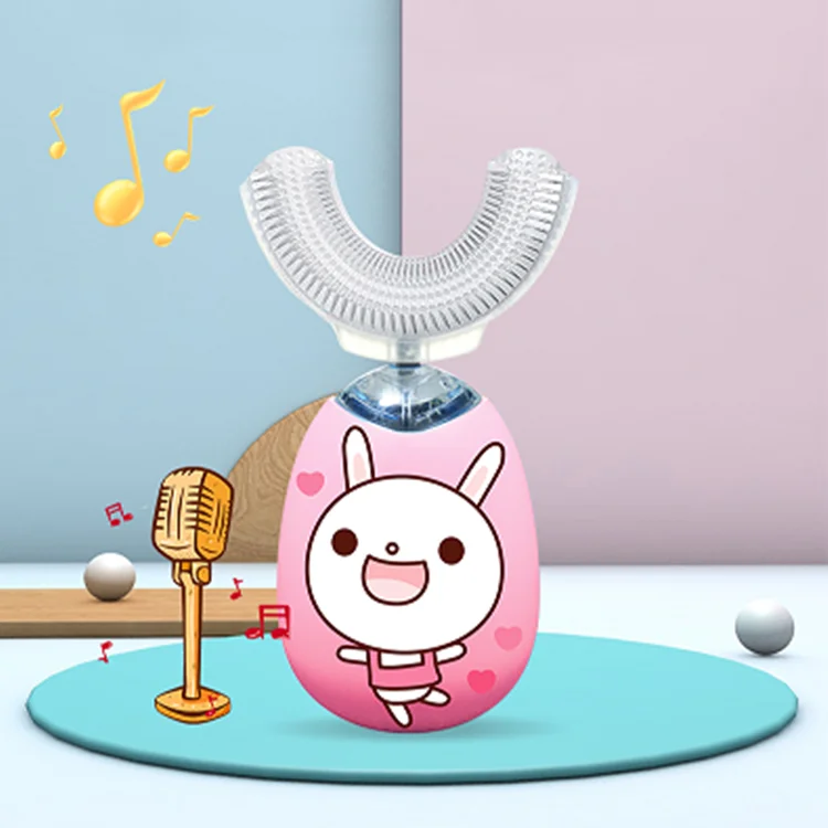 2021 trending products Age 2+ Children IPX7waterproff  baby toothbrush 3 modes kids children electric toothbrush with music