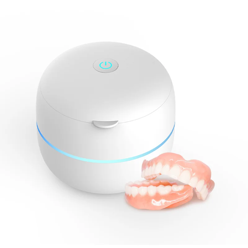OEM Mini Ultrasonic Teeth Retainer Braces Cleaning Machine Denture Ultrasonic UVC Cleaner