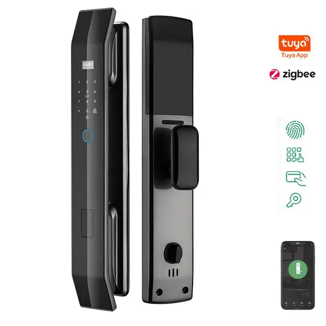Factory Price Fingerprint Smart Door Lock RFID WIFI Password Keyless Apartment Room Lock Tuya APP Digital Door Lock