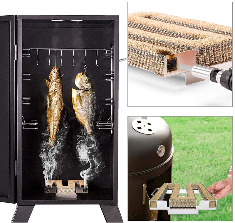 Outdoor Cooking Tool Smoking Meat Barbecue Accessories Cold Smoker Generator for Gas or Charcoal BBQ Grill