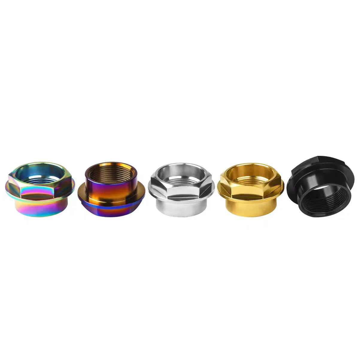 Hot selling GR5 Titanium alloy nut M25 front and rear axle screw nut Motorcycle modification nut PVD coloring