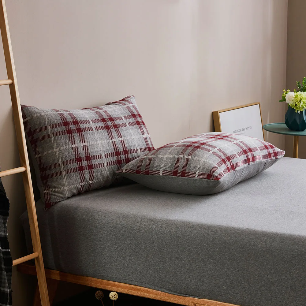 Упаковка под заказ, высокое качество, мягкий 100% хлопок, жаккардовый вязаный плохой лист, Комплект постельного белья из хлопка