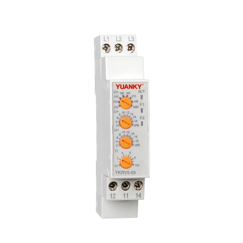 YKRV2-08 50/60HZ AC415V Over Voltage and Under Voltage Adjustable Monitoring Voltage Relay