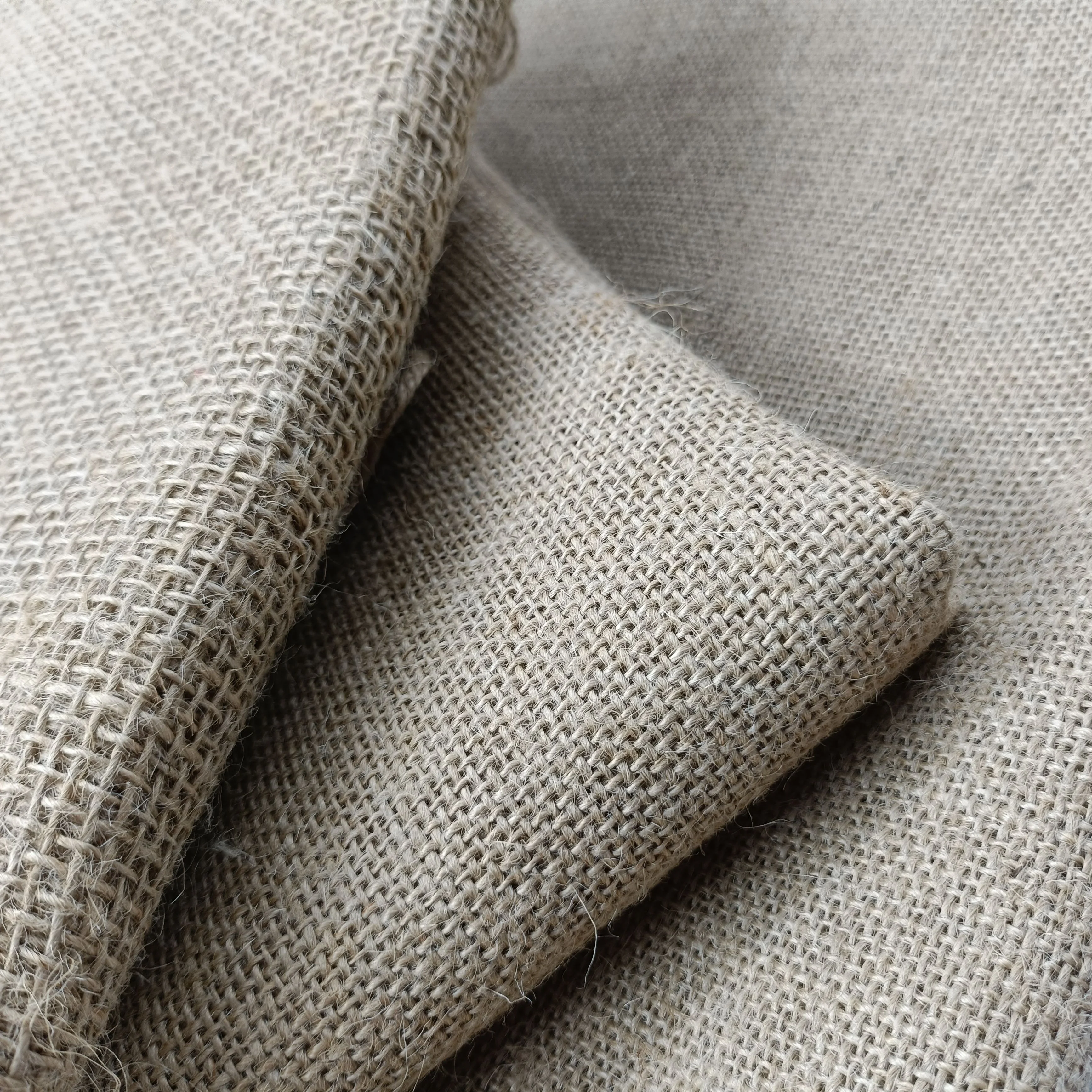 Jiahe Laminated Natural Ecofriendly Jute Fabric Laminated Jute Cloth Hessian Cloth Burlap