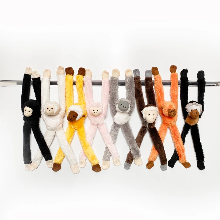 custom soft toy long tail long arms and legs magnet  rhesus monkey refrigerator magnets plush fridge magnet monkey