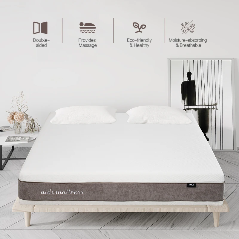 AIDI 7 Zone Massage Pocket Spring King Size Mattress Wholesale Suppliers With Gel Memory Foam Bed Mattress  In A Box