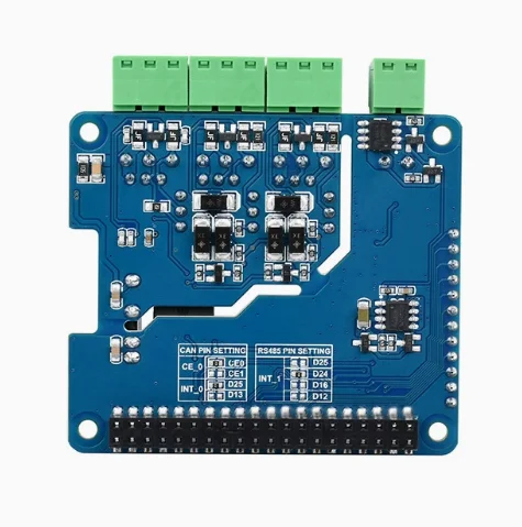FYX Raspberry PI 4B expansion board 2-way RS485 1-CAN interface SPI communication Industrial-grade band isolation RS485 CAN HAT