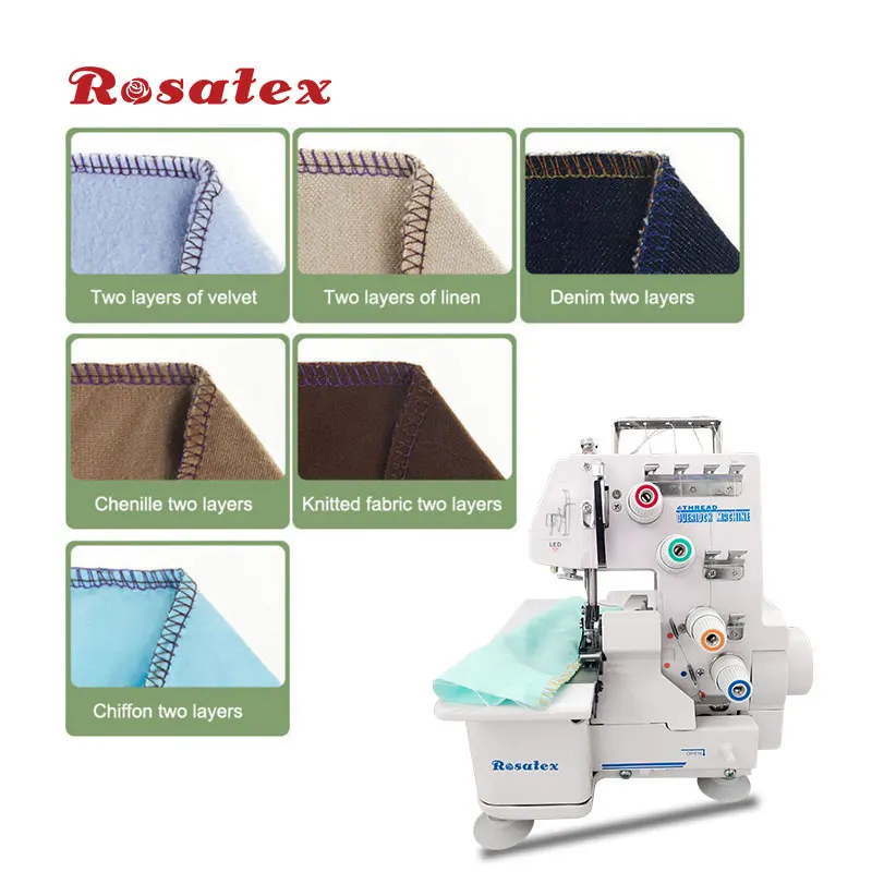 Rosatex Rs-434D High-Speed Homeuse 122W Domestic Overlock Sewing Machine