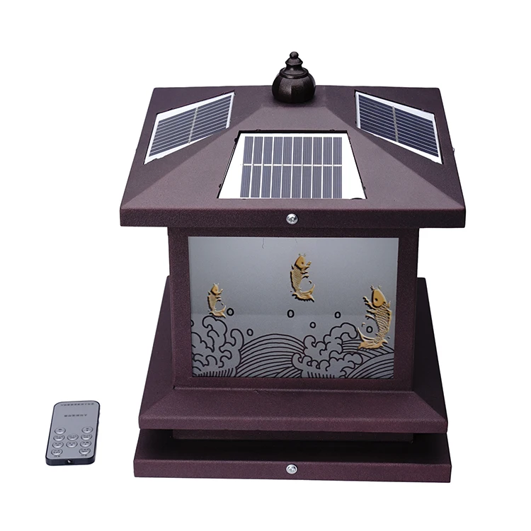 Outdoor Solar Garden Post Cap Fence Light LED Solar Power Column Cap Head Path Lamp Waterproof Solar Post Cap Light