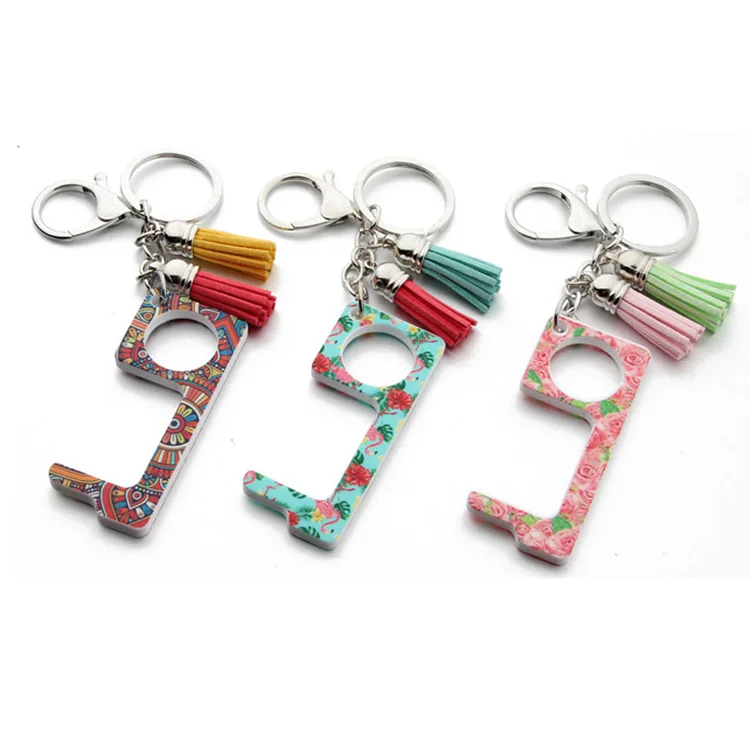 Colorful Led Flashlight USB Rechargeable Emergency 130DB Security Personal Alarm Elderly Women Self Defense Key Chain