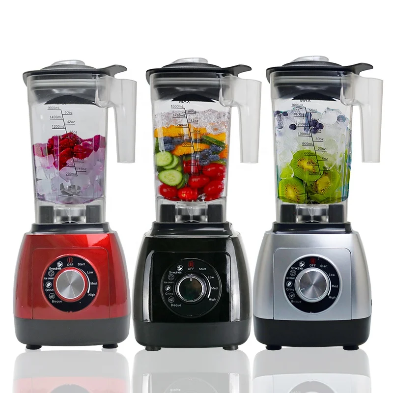 Major Kitchen Appliances Electric Sound Proof Cover Commercial 2200W Fruit Juice Ice Food Mixer Smoothie Maker Blender Licuadora