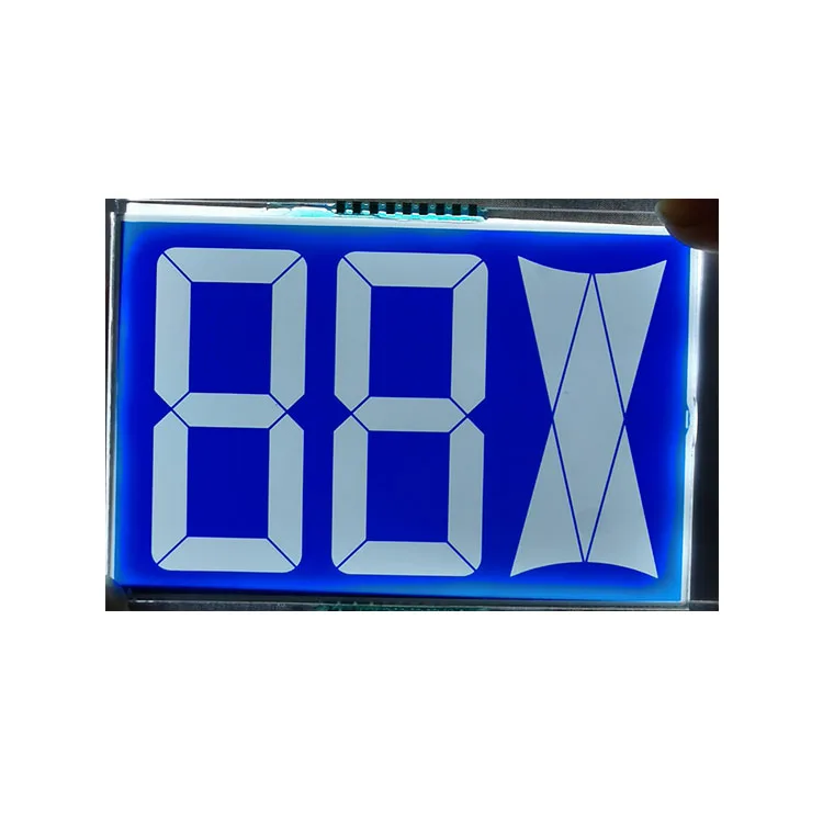 High Contrast Custom STN 7 segment display with   blue  backlight elevator LCD display