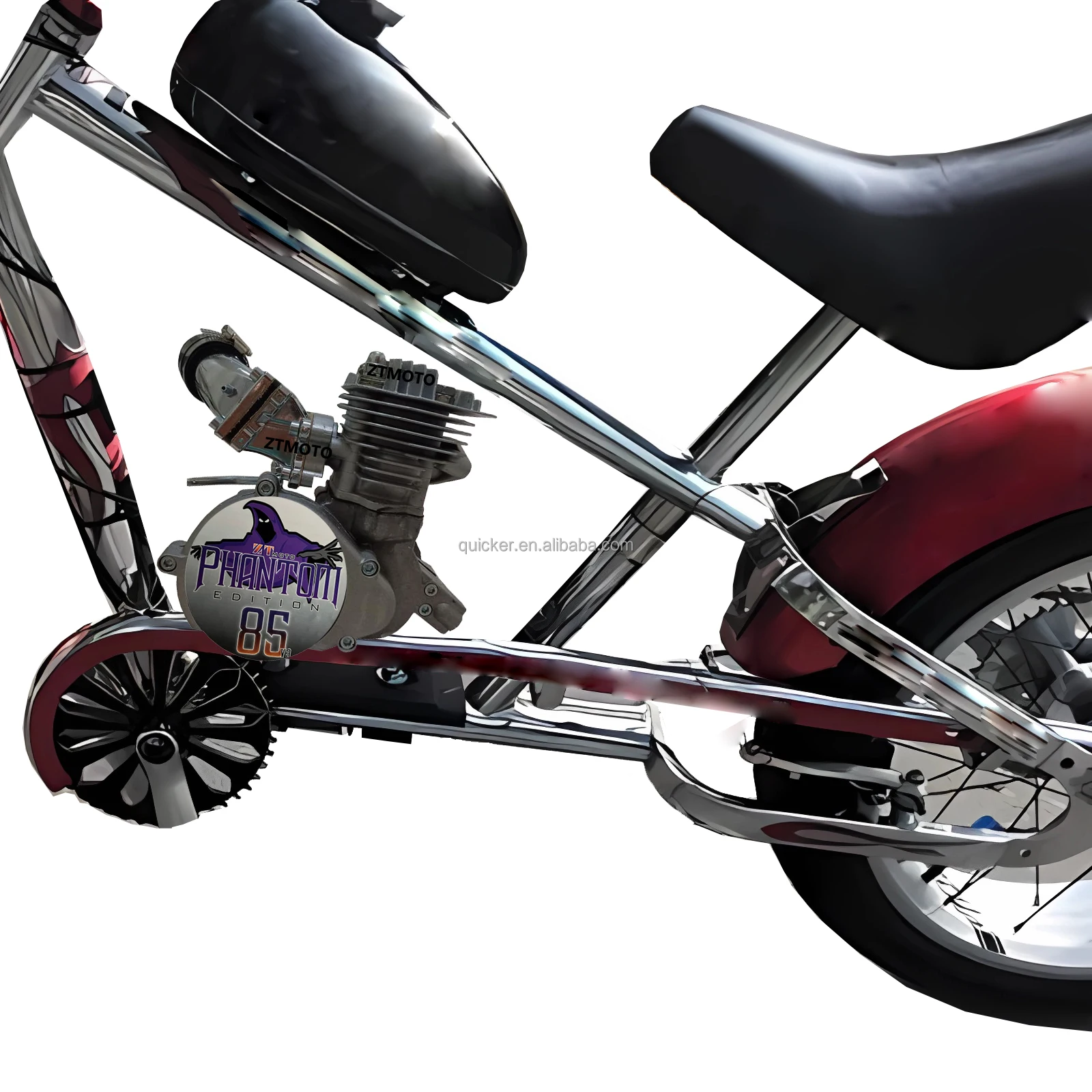 Моторизованный велосипед Haley Phantom 85cc 2-тактный 80cc бензиновый велосипедный двигатель Газовый скутер Мотор
