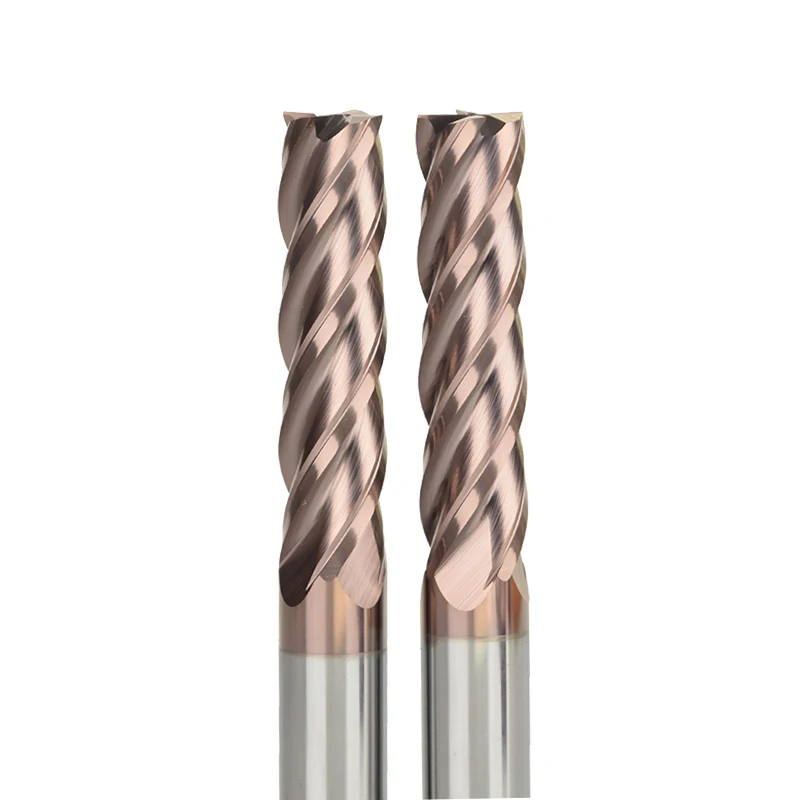 Solid Tungsten Carbide HRC55 4 Flutes Corner Radius 35 Degree End Milling Cutter High-Speed CNC Router Bits Cutting Tools