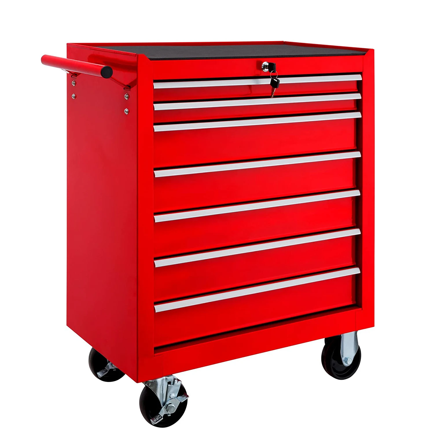7  Drawers metal Household Workshop Roller Garage Storage Tool Cabinet with Handle and Wheels