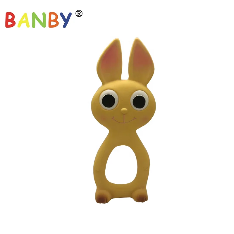 Hevea Rubber baby teethers teething products Duck bpa Free in High Quality