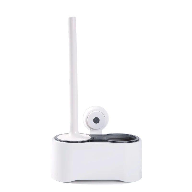 Bathroom cleaner  toilet brush plastic round cleaning brush with handle